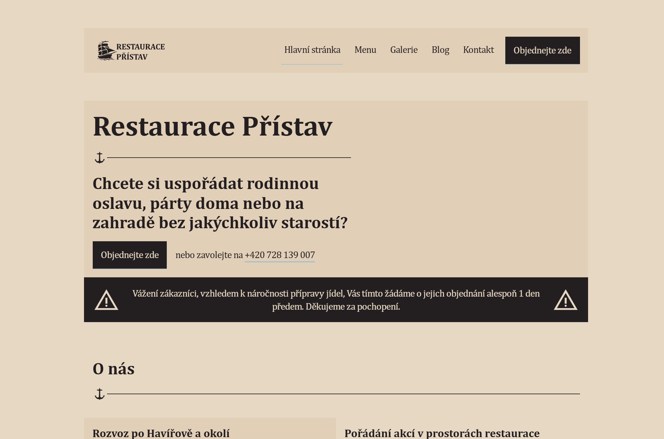 Pristav site screenshot